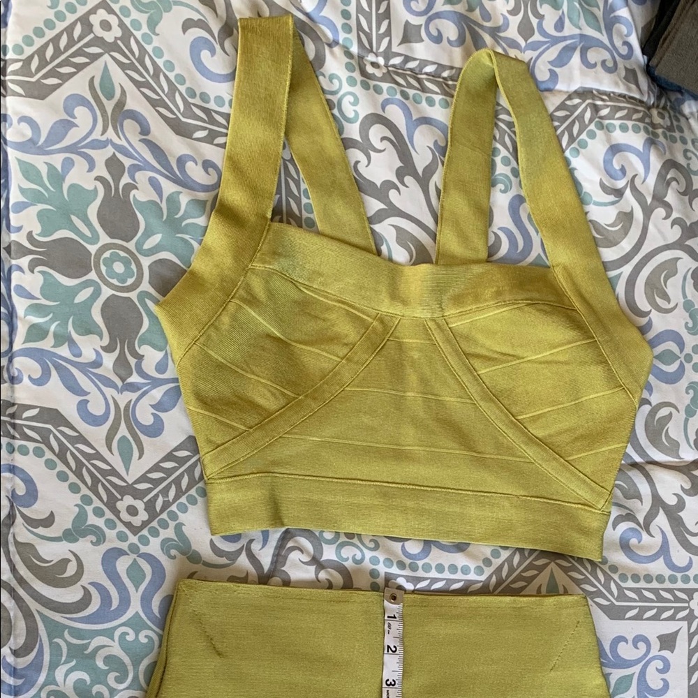 2 piece bandage skirt set